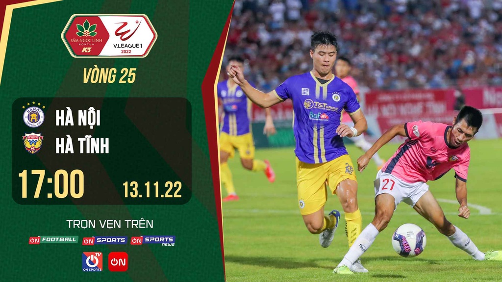 Link trực tiếp Hà Nội vs Hồng Lĩnh Hà Tĩnh lúc 17h ngày 13/11 giải V.League 2022