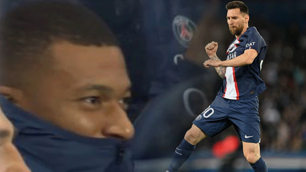 Phản ứng của Mbappe trên băng ghế dự bị khi chứng kiến Messi lập siêu phẩm