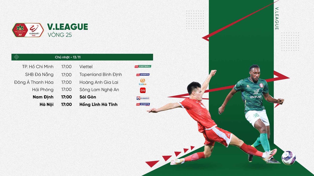 Lịch thi đấu vòng 25 V.League: Hà Nội FC liệu có nâng cúp tại Hàng Đẫy?