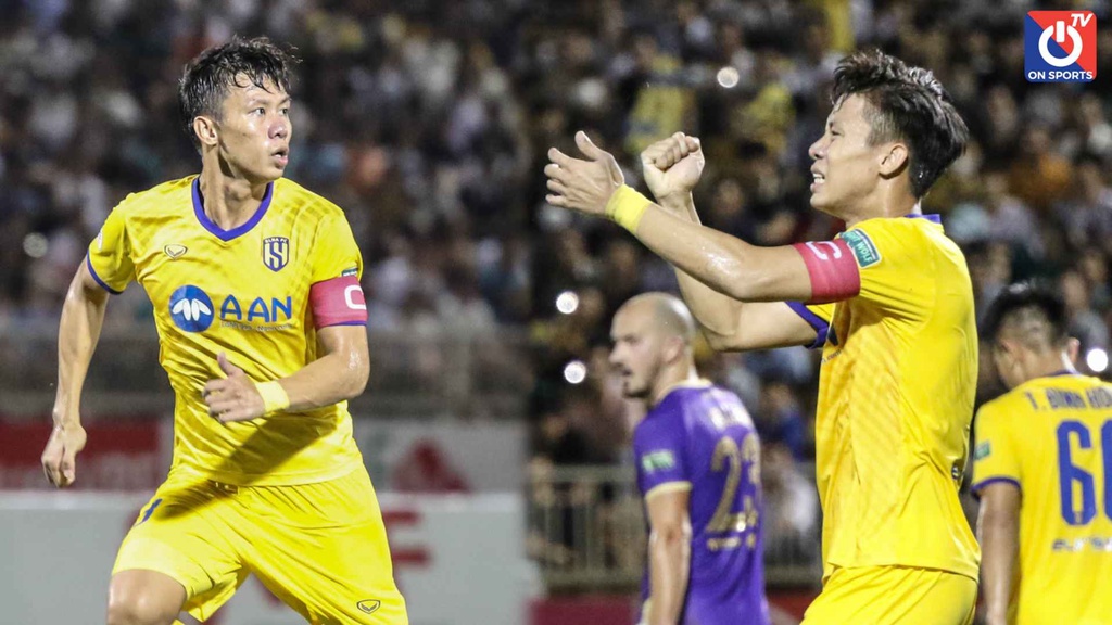 Quế Ngọc Hải thể hiện khí chất thủ lĩnh giúp SLNA chấm dứt chuỗi 7 trận toàn thắng của Hà Nội FC