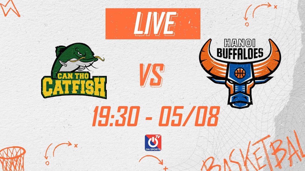Link trực tiếp Can Tho Catfish vs Hanoi Buffaloes lúc 19h30 ngày 5/8, giải VBA 2022