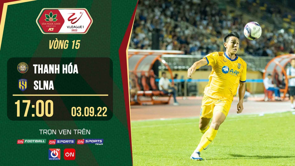 Link trực tiếp Thanh Hóa vs SLNA lúc 17h00 ngày 3/9 giải V.League 2022