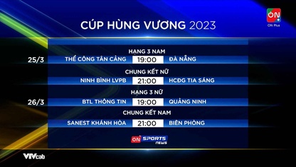 Link trực tiếp bóng chuyền cúp Hùng Vương 2023 ngày 25/3