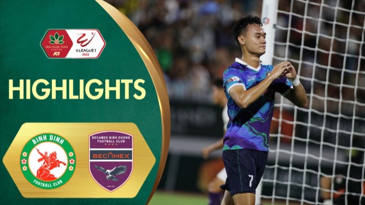 Highlights - V.League 2022 - Vòng 14 - Topenland Bình Định - Becamex Bình Dương