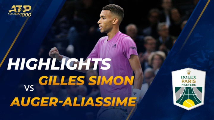 Highlights - Paris Masters 2022 - Vòng 3 - Gilles Simon vs Auger-Aliassime