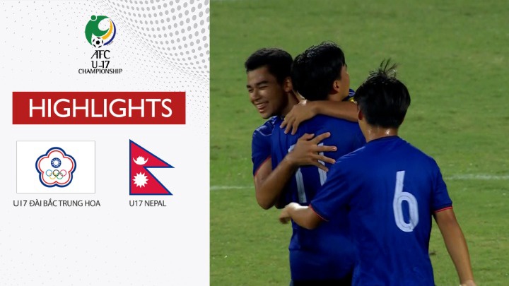 Highlights - Vòng loại U17 Châu Á 2022 - Bảng F - U17 Đài Bắc Trung Hoa vs U17 Nepal